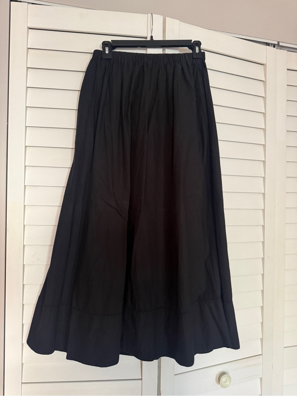 Jenni Kayne Black Elastic-Waist A-Line Maxi Skirt